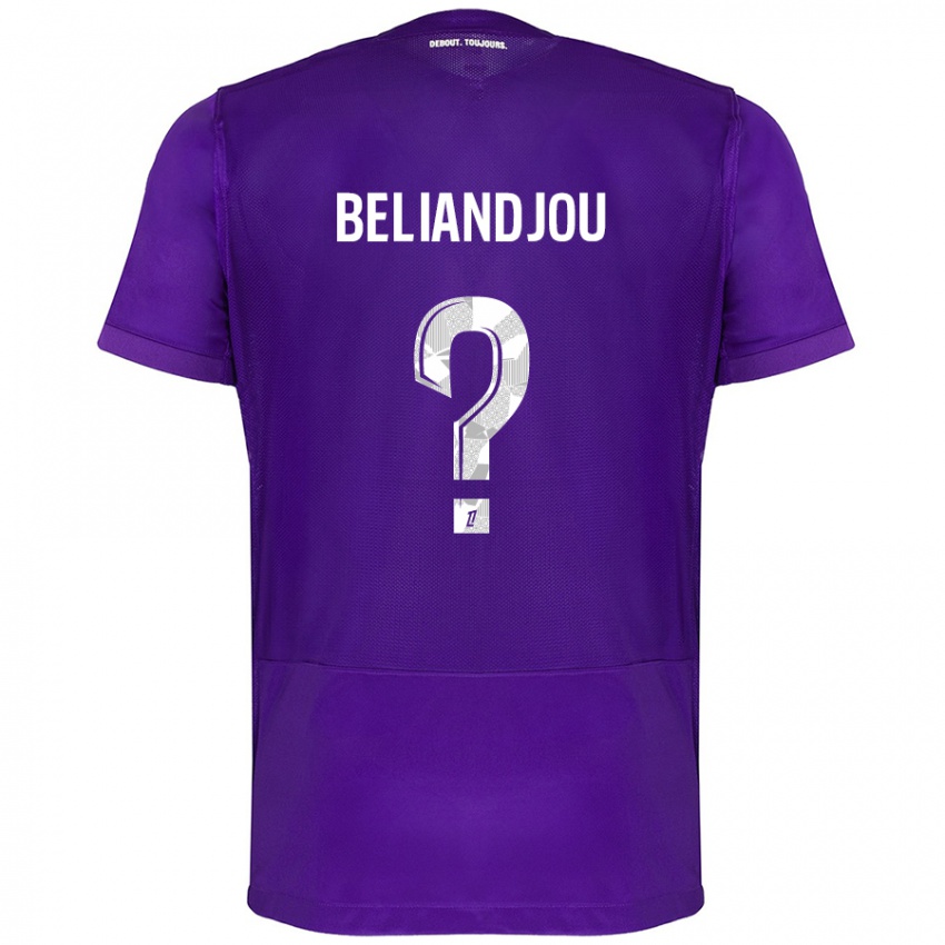 Criança Camisola Ruben Beliandjou #0 Branco Roxo Principal 2024/25 Camisa Brasil