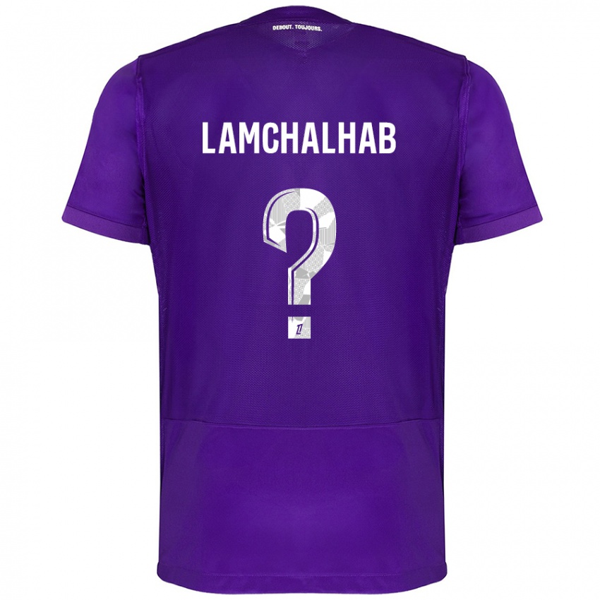 Criança Camisola Merwan Lamchalhab #0 Branco Roxo Principal 2024/25 Camisa Brasil