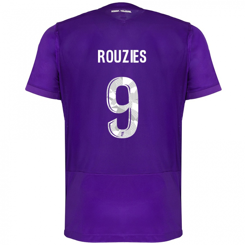 Criança Camisola Manon Rouzies #9 Branco Roxo Principal 2024/25 Camisa Brasil