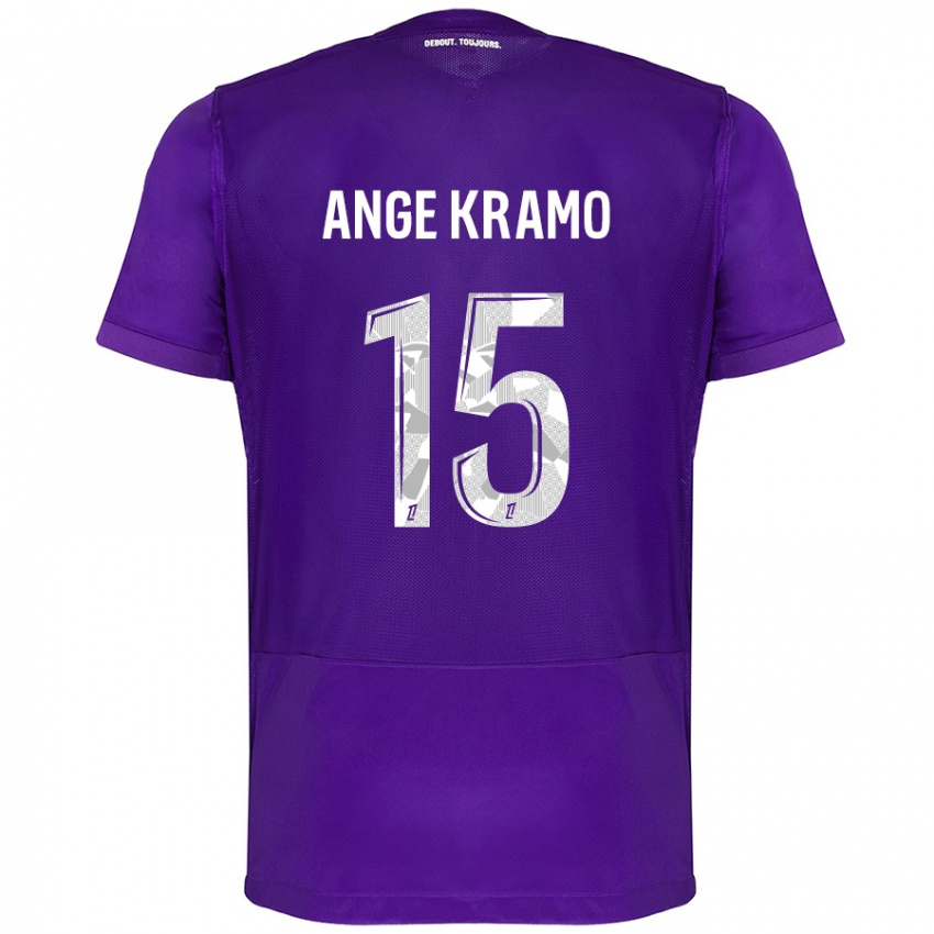 Criança Camisola Marie Ange Kramo #15 Branco Roxo Principal 2024/25 Camisa Brasil