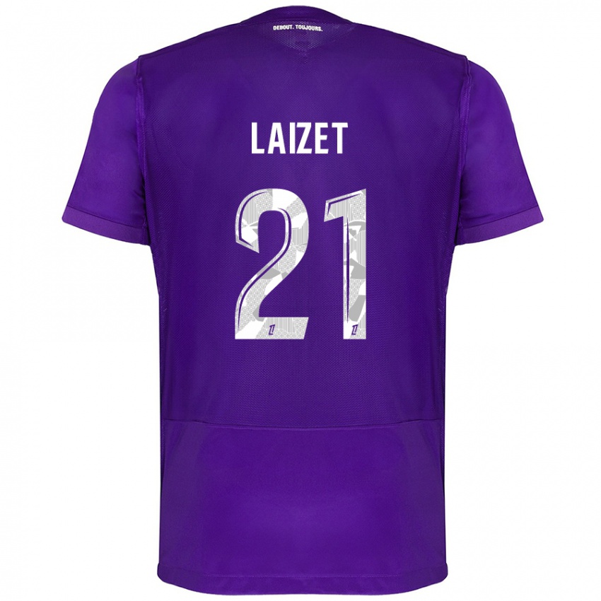 Criança Camisola Emma Laizet #21 Branco Roxo Principal 2024/25 Camisa Brasil