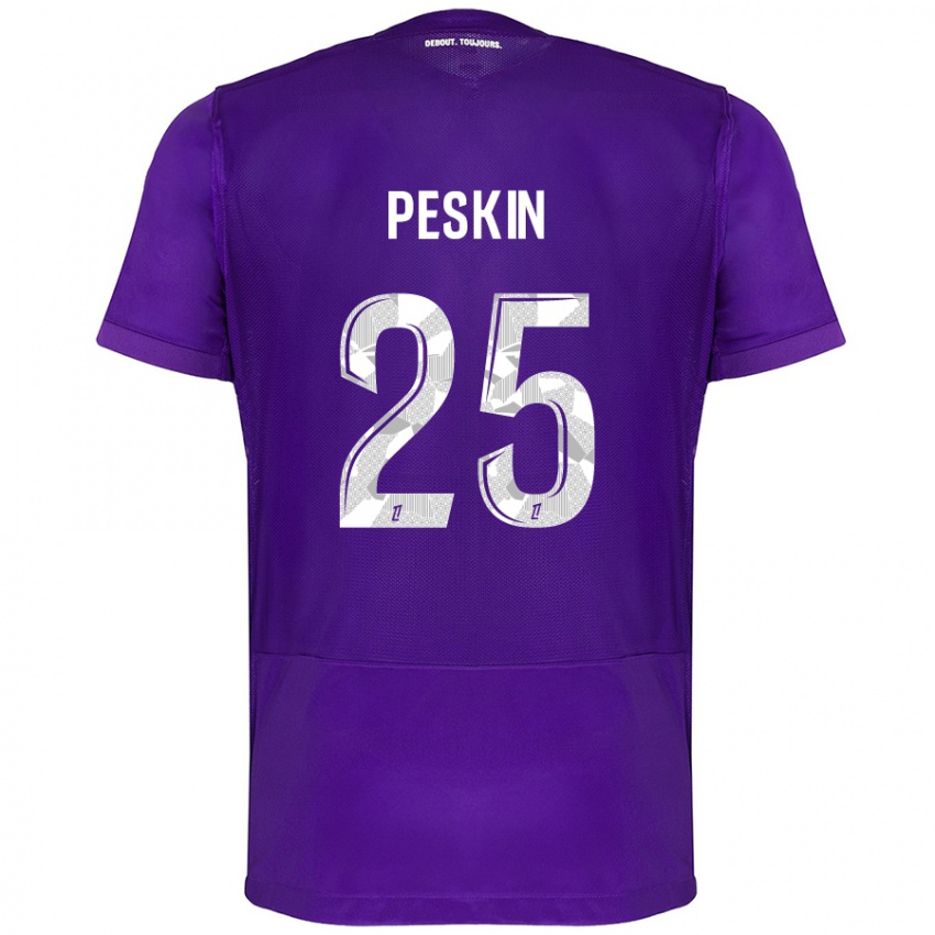 Criança Camisola Kelso Peskin #25 Branco Roxo Principal 2024/25 Camisa Brasil