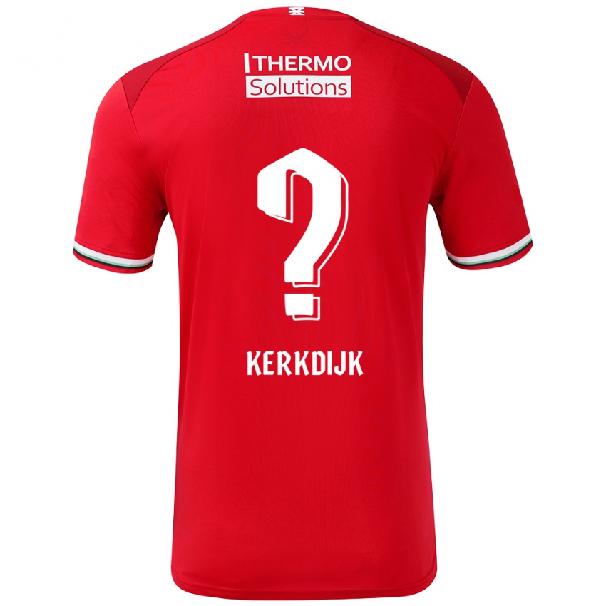 Criança Camisola Jesper Kerkdijk #0 Vermelho Branco Principal 2024/25 Camisa Brasil