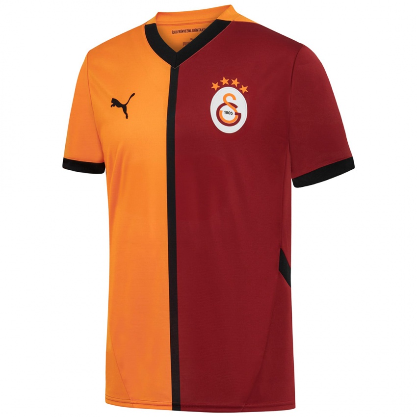 Criança Camisola Mehmet Akif Yıldırım #0 Vermelho Amarelo Principal 2024/25 Camisa Brasil