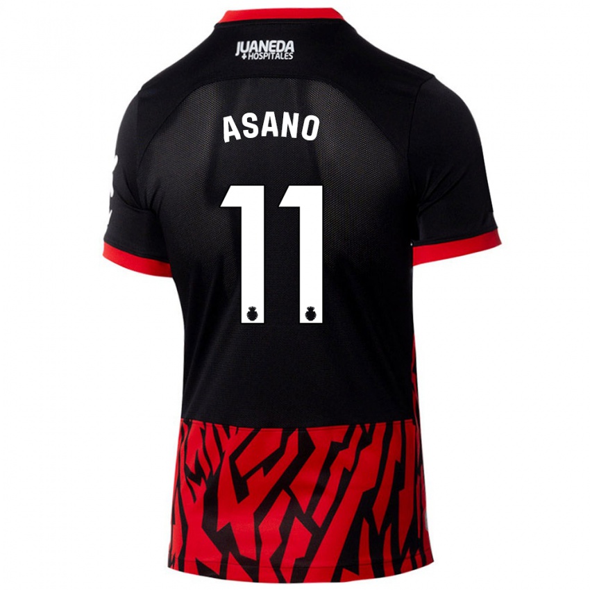 Criança Camisola Takuma Asano #11 Vermelho Preto Principal 2024/25 Camisa Brasil