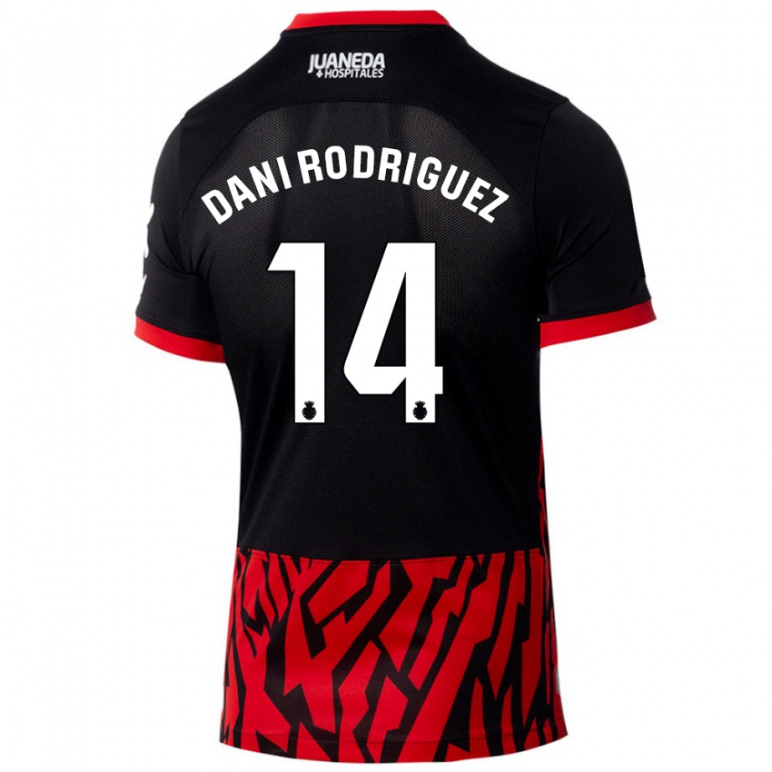 Criança Camisola Dani Rodríguez #14 Vermelho Preto Principal 2024/25 Camisa Brasil