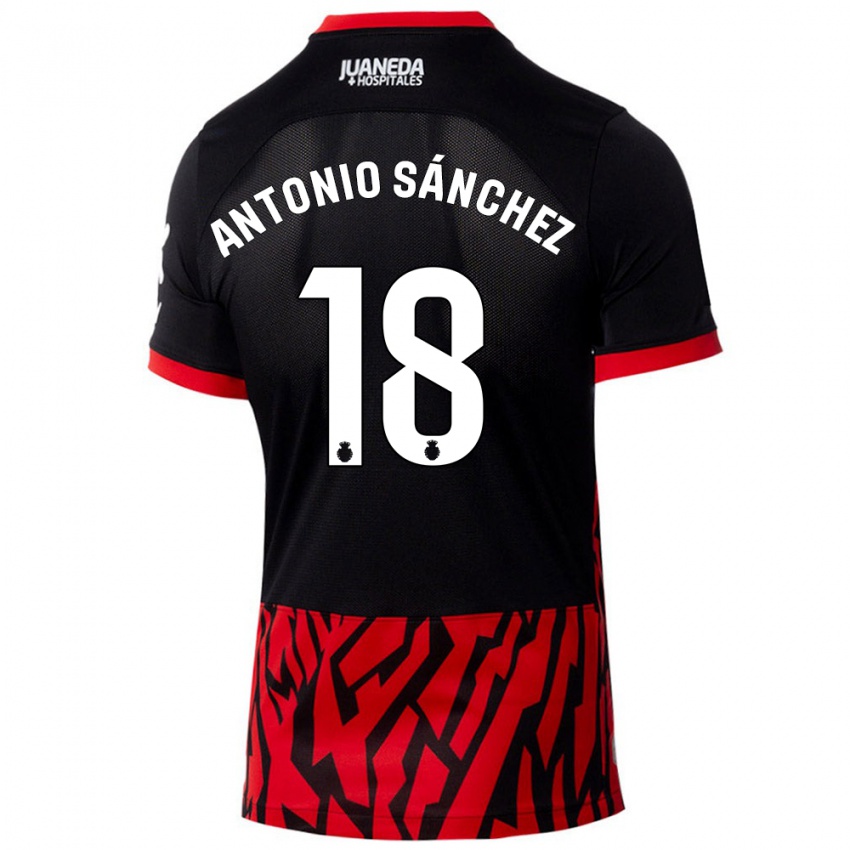 Criança Camisola Antonio Sánchez #18 Vermelho Preto Principal 2024/25 Camisa Brasil