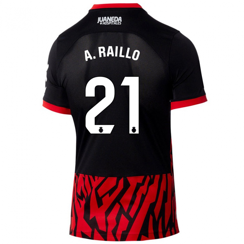 Criança Camisola Antonio Raíllo #21 Vermelho Preto Principal 2024/25 Camisa Brasil