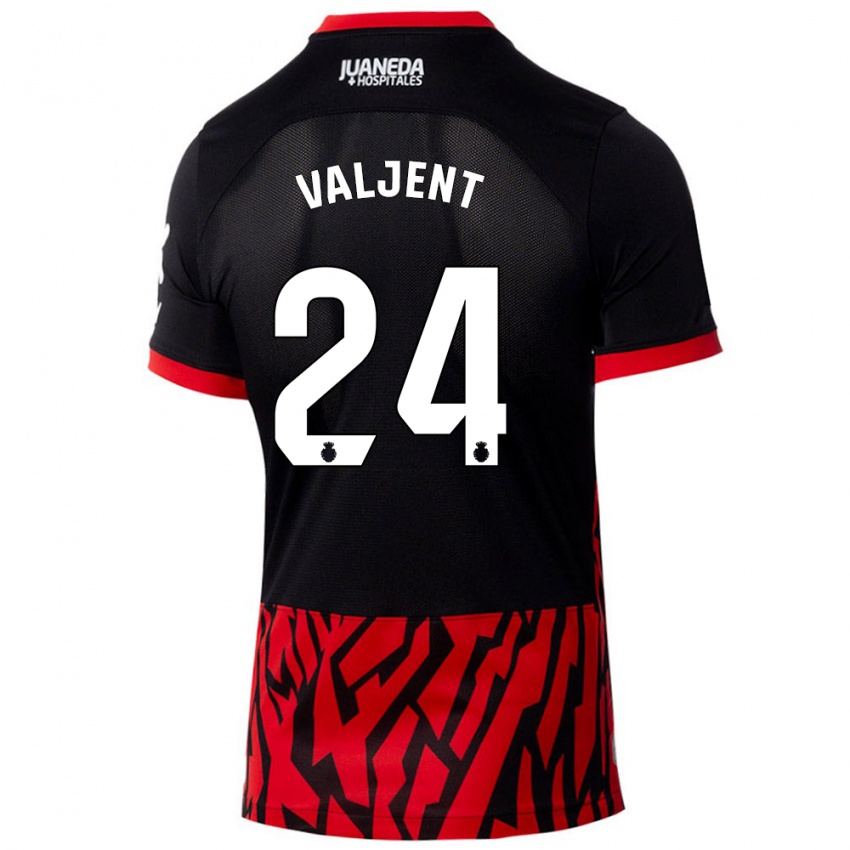 Criança Camisola Martin Valjent #24 Vermelho Preto Principal 2024/25 Camisa Brasil