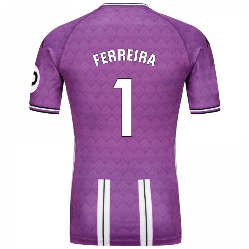 Criança Camisola André Ferreira #1 Branco Roxo Principal 2024/25 Camisa Brasil