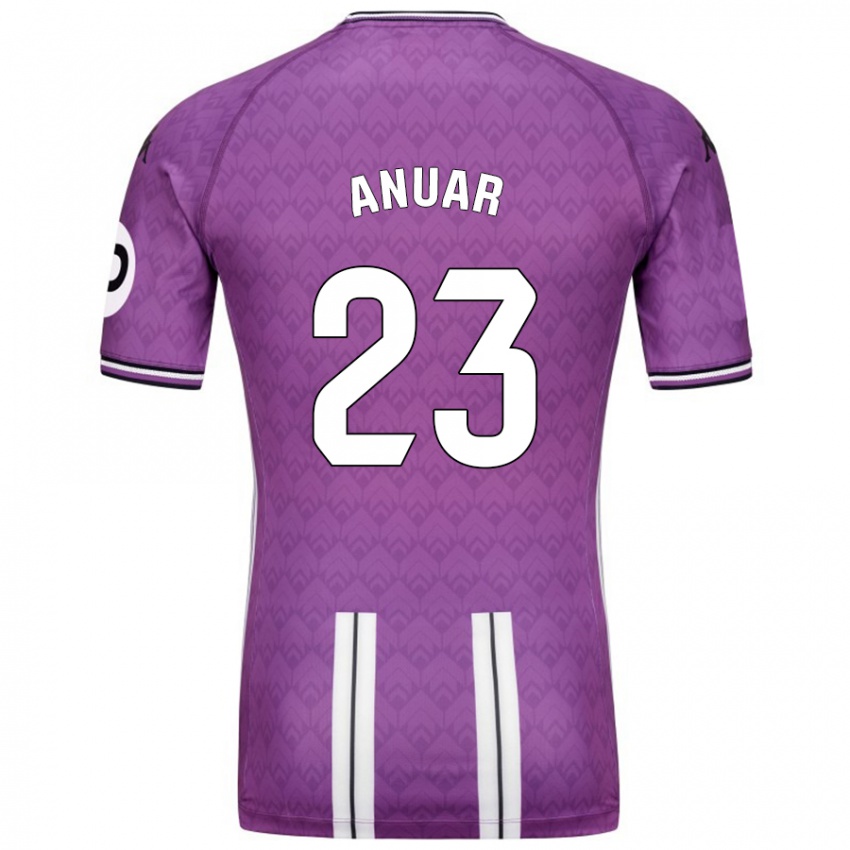 Criança Camisola Anuar #23 Branco Roxo Principal 2024/25 Camisa Brasil