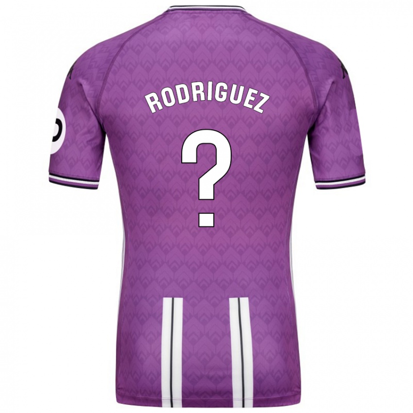 Criança Camisola Gabriel Rodríguez #0 Branco Roxo Principal 2024/25 Camisa Brasil