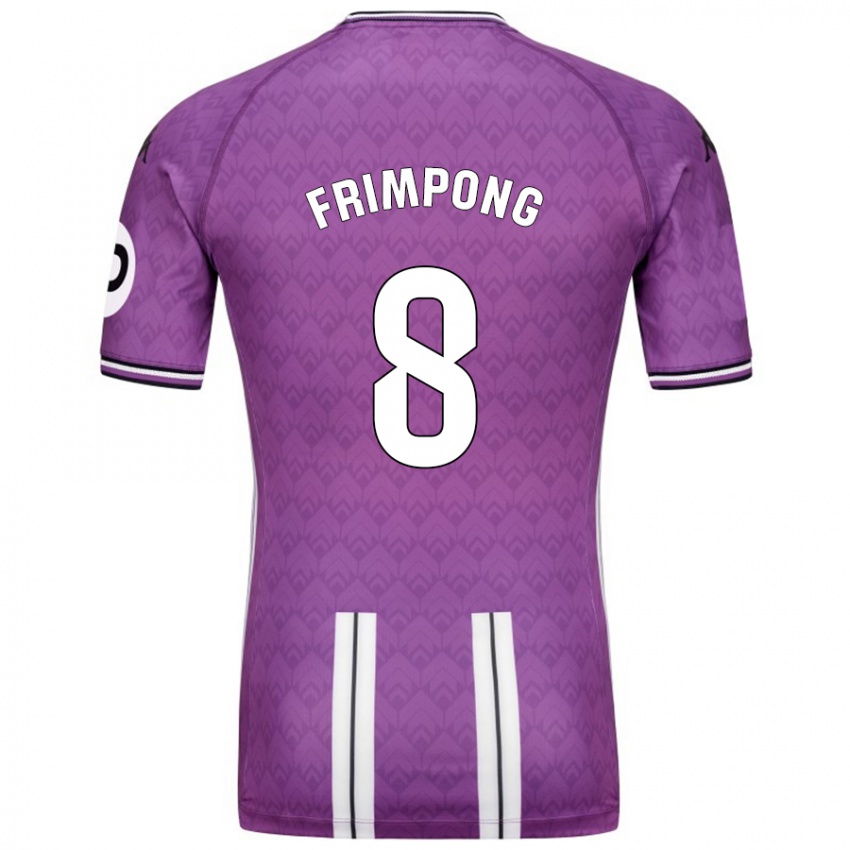 Criança Camisola Eugene Frimpong #8 Branco Roxo Principal 2024/25 Camisa Brasil