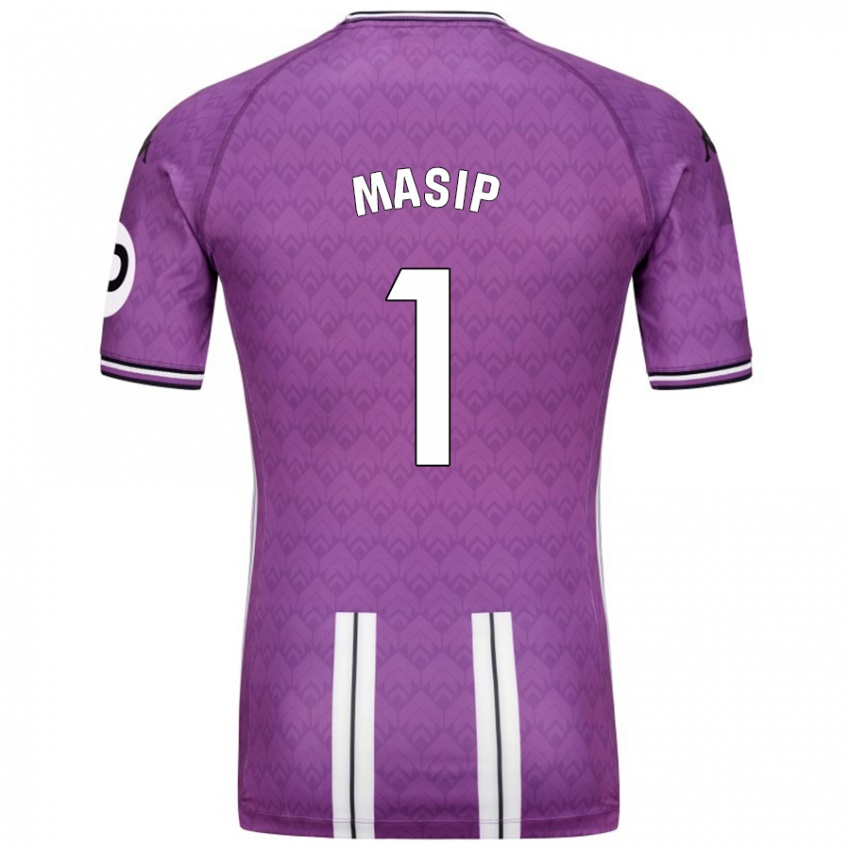 Criança Camisola Jordi Masip #1 Branco Roxo Principal 2024/25 Camisa Brasil