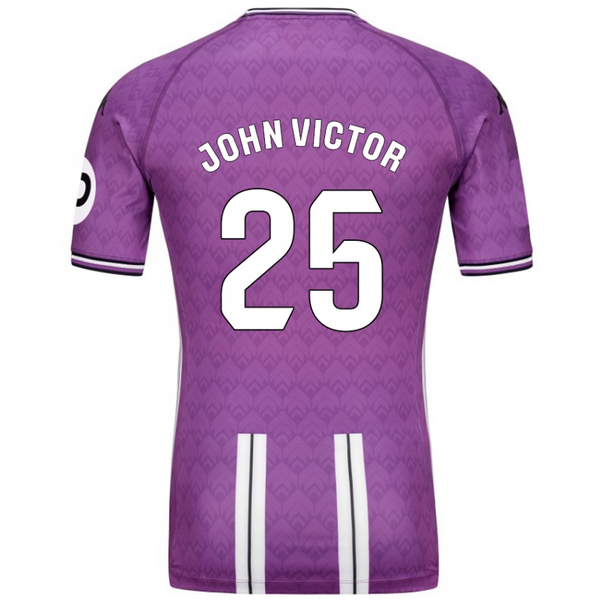 Criança Camisola John Victor #25 Branco Roxo Principal 2024/25 Camisa Brasil