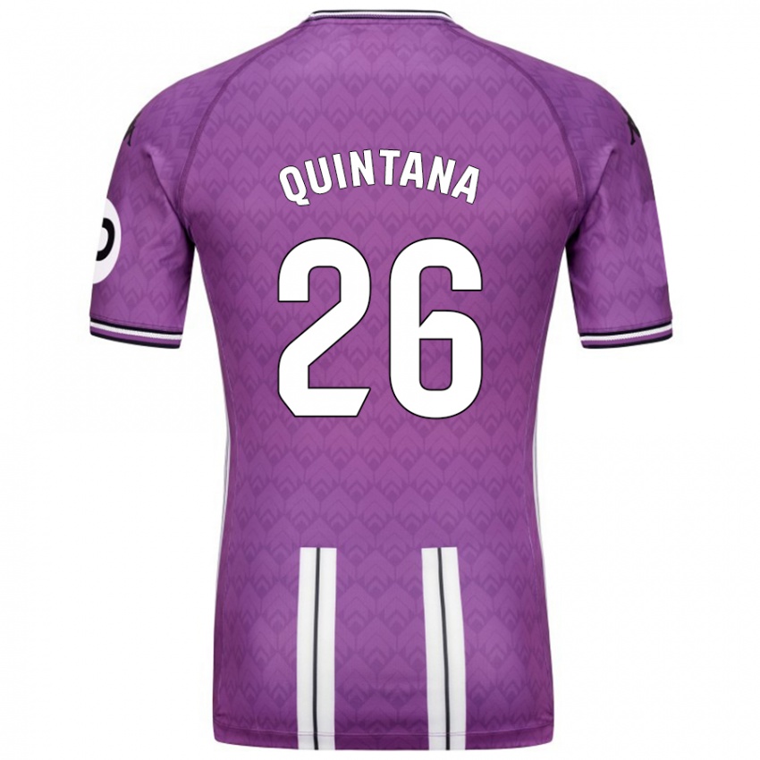 Criança Camisola Alberto Quintana #26 Branco Roxo Principal 2024/25 Camisa Brasil