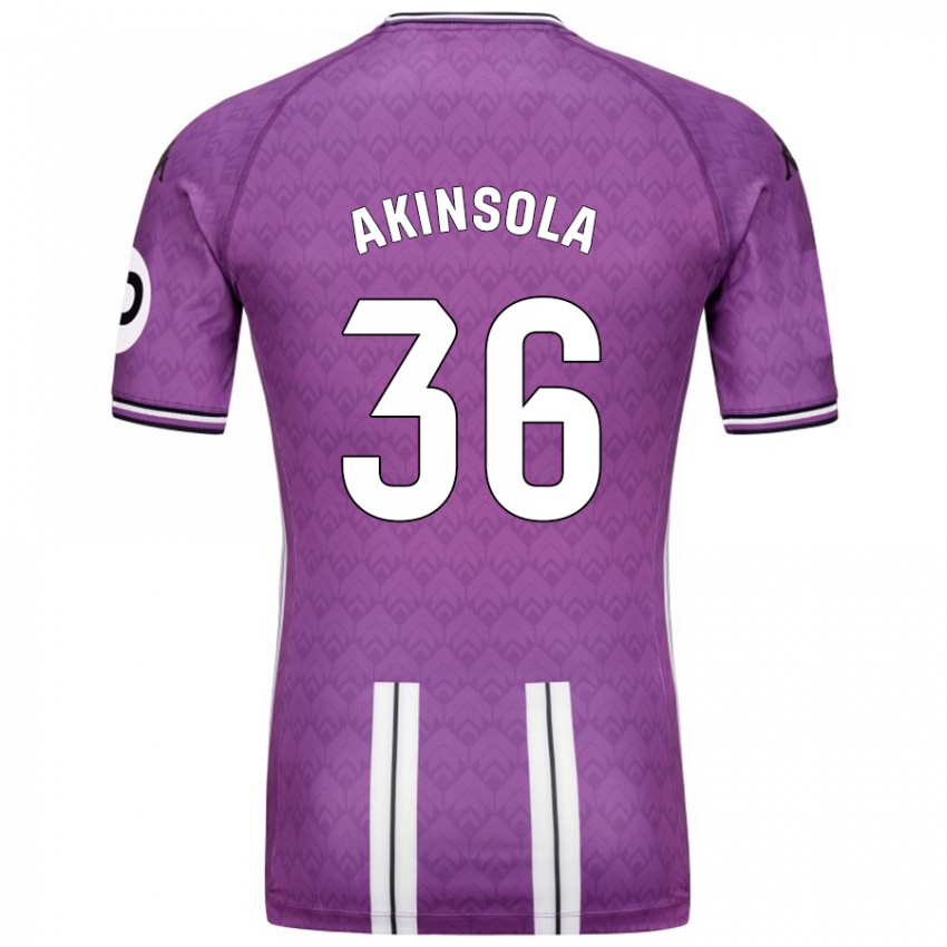 Criança Camisola Tunde Akinsola #36 Branco Roxo Principal 2024/25 Camisa Brasil