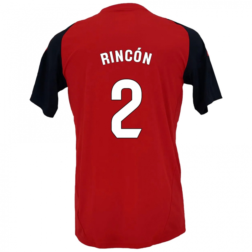 Criança Camisola Hugo Rincón #2 Vermelho Preto Principal 2024/25 Camisa Brasil