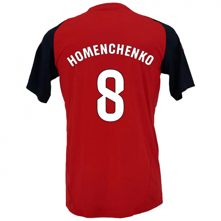 Criança Camisola Santiago Homenchenko #8 Vermelho Preto Principal 2024/25 Camisa Brasil