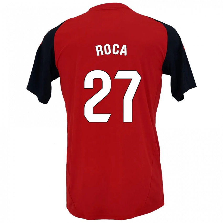 Criança Camisola Joel Roca #27 Vermelho Preto Principal 2024/25 Camisa Brasil