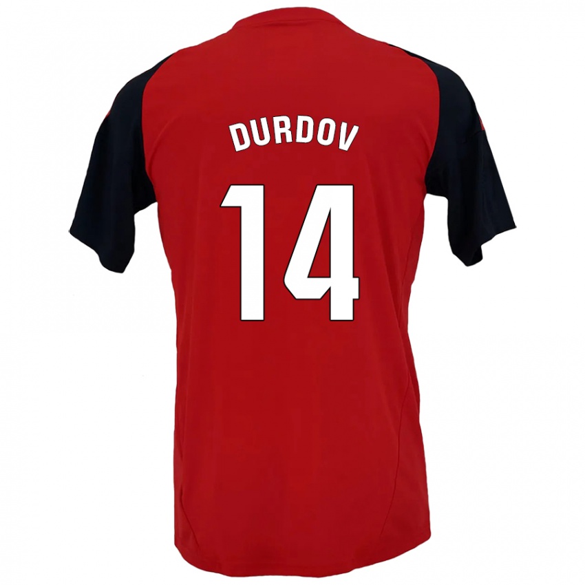 Criança Camisola Ivan Durdov #14 Vermelho Preto Principal 2024/25 Camisa Brasil