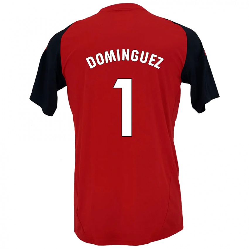 Criança Camisola Iago Domínguez #1 Vermelho Preto Principal 2024/25 Camisa Brasil