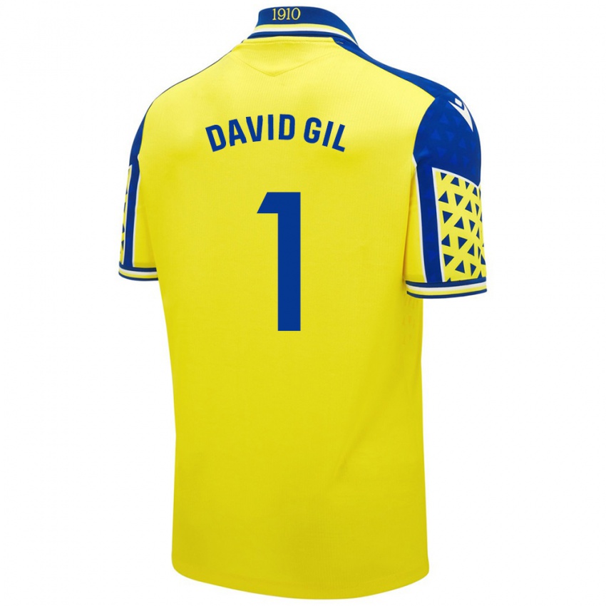 Criança Camisola David Gil #1 Azul Amarelo Principal 2024/25 Camisa Brasil