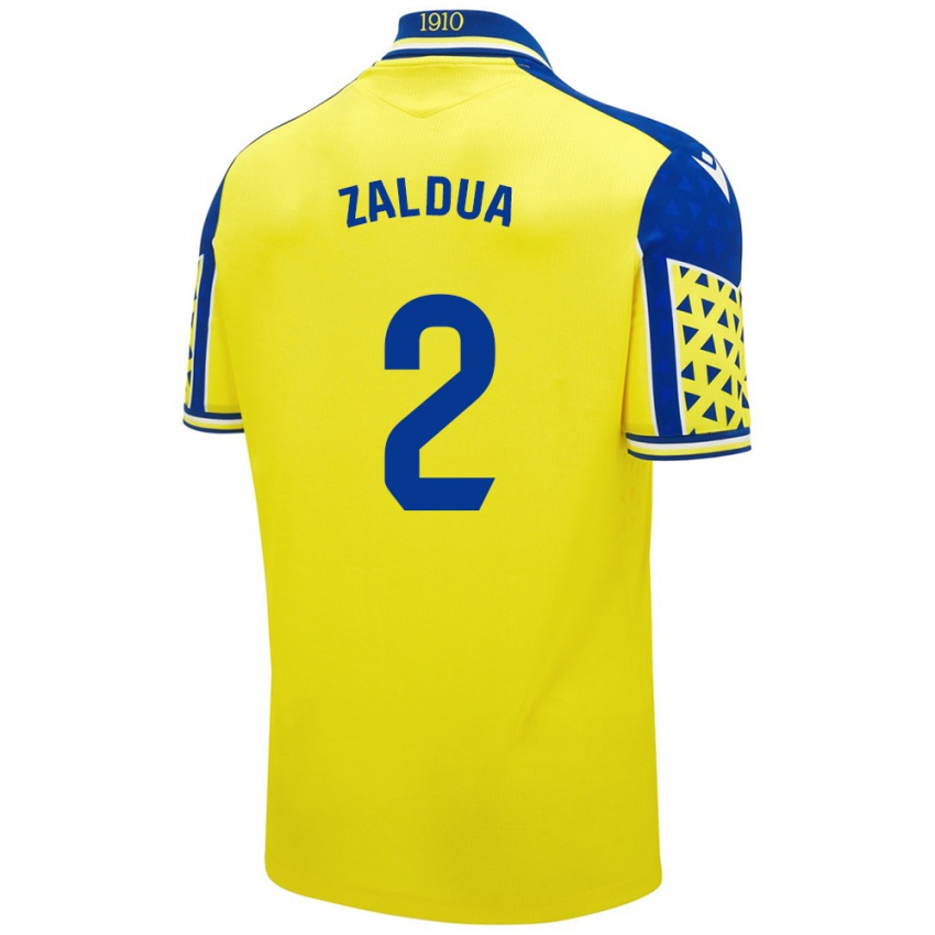 Criança Camisola Joseba Zaldua #2 Azul Amarelo Principal 2024/25 Camisa Brasil