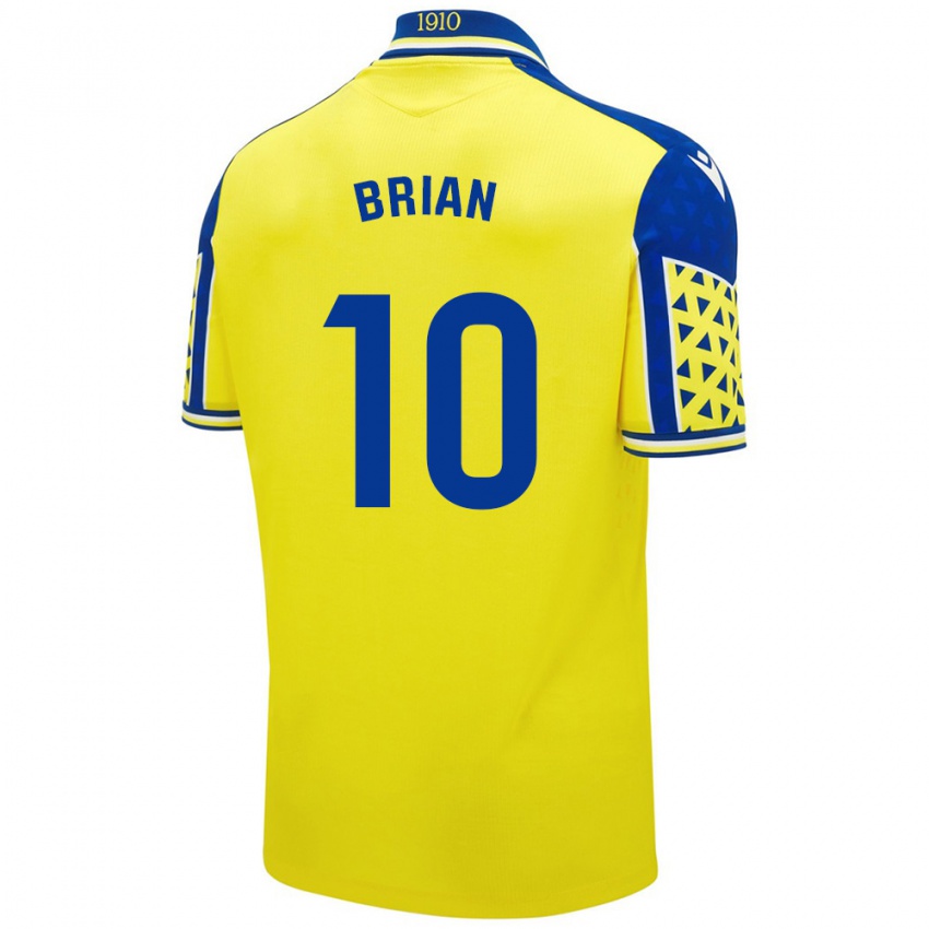 Criança Camisola Brian Ocampo #10 Azul Amarelo Principal 2024/25 Camisa Brasil