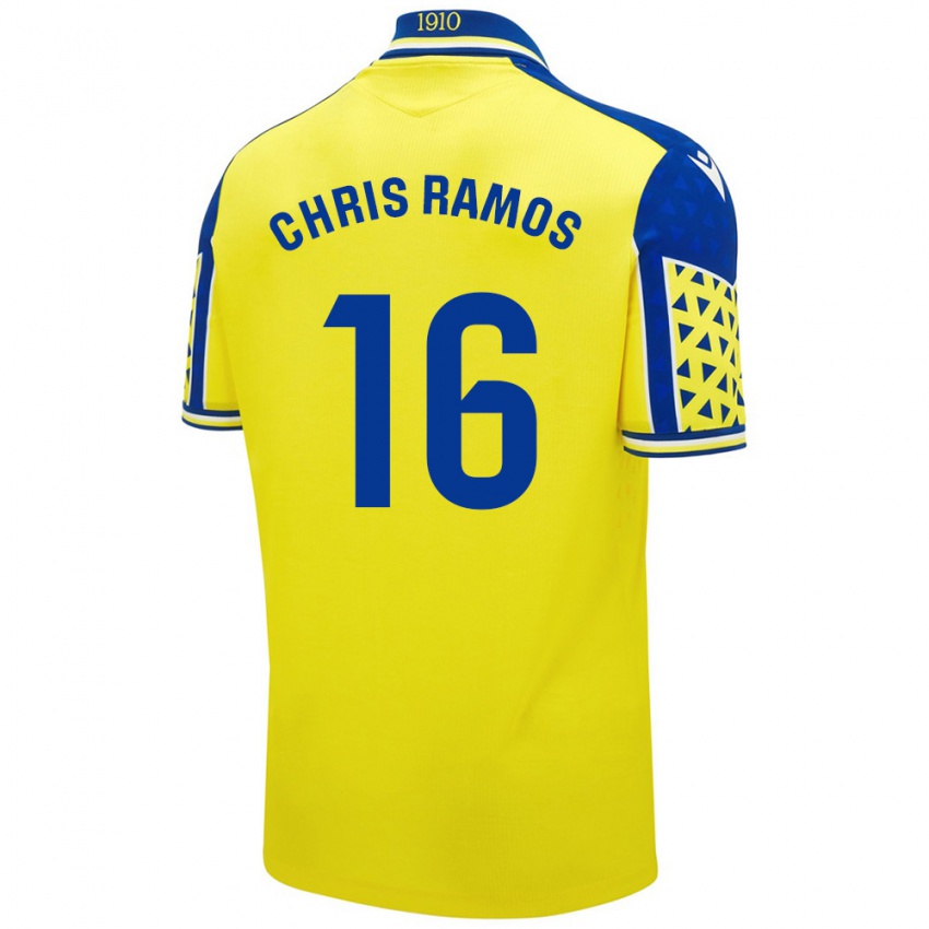 Criança Camisola Chris Ramos #16 Azul Amarelo Principal 2024/25 Camisa Brasil