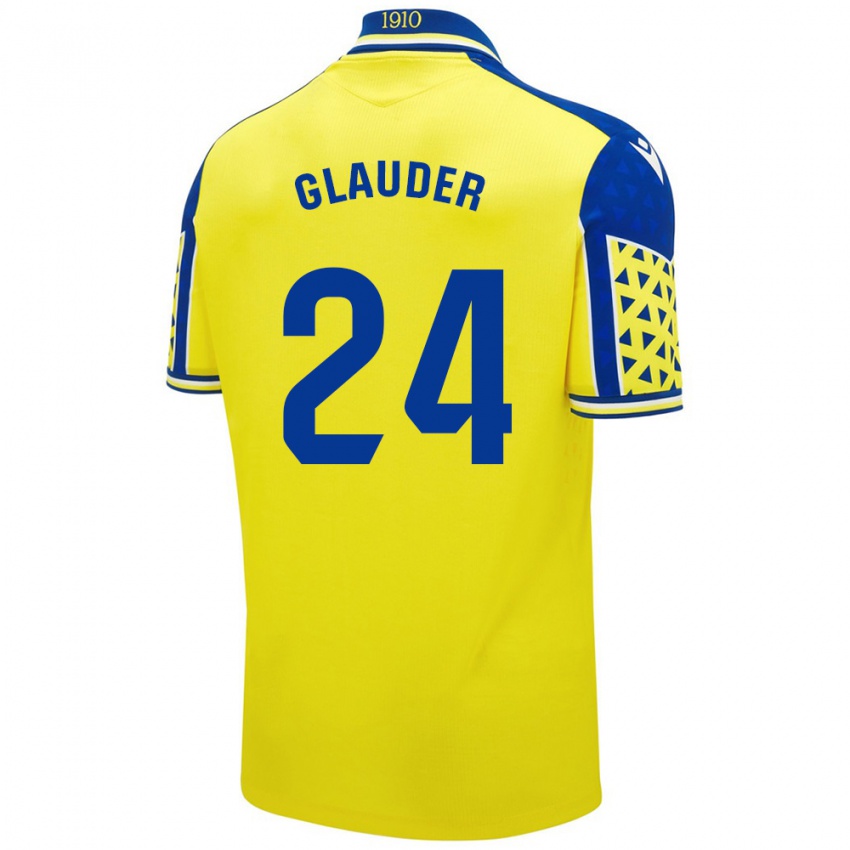 Criança Camisola Cristian Glauder #24 Azul Amarelo Principal 2024/25 Camisa Brasil