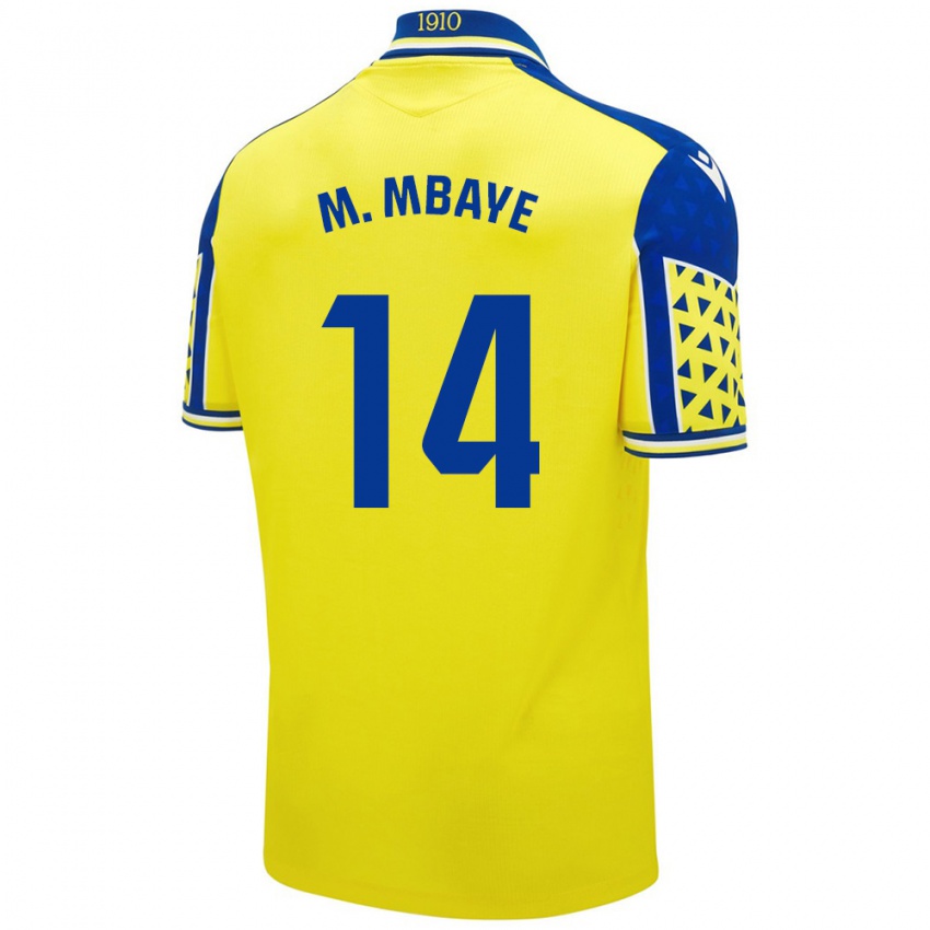 Criança Camisola Momo Mbaye #14 Azul Amarelo Principal 2024/25 Camisa Brasil