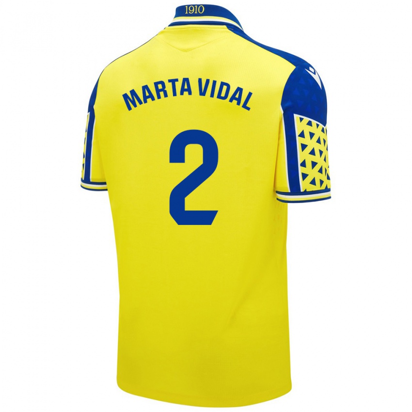 Criança Camisola Marta Vidal Vela #2 Azul Amarelo Principal 2024/25 Camisa Brasil