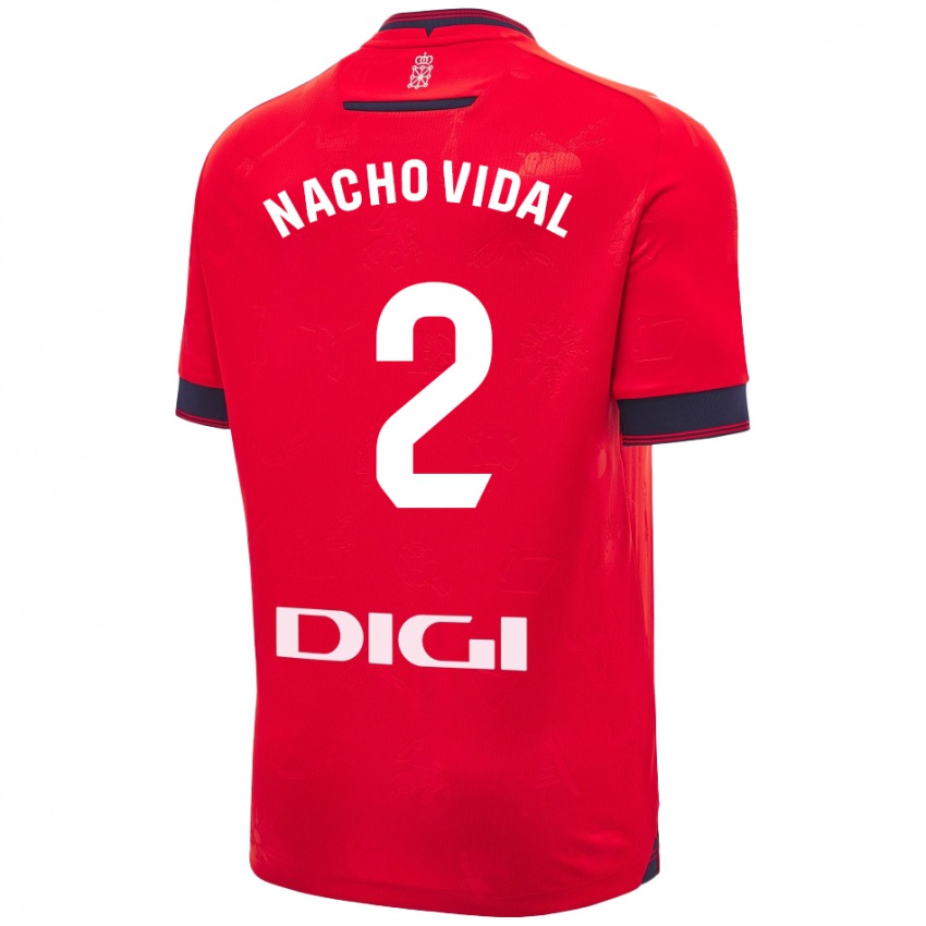 Criança Camisola Nacho Vidal #2 Branco Vermelho Principal 2024/25 Camisa Brasil