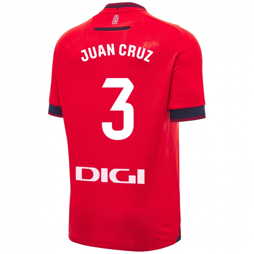 Criança Camisola Juan Cruz #3 Branco Vermelho Principal 2024/25 Camisa Brasil