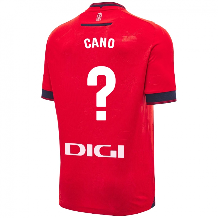 Criança Camisola Javi Caño #0 Branco Vermelho Principal 2024/25 Camisa Brasil