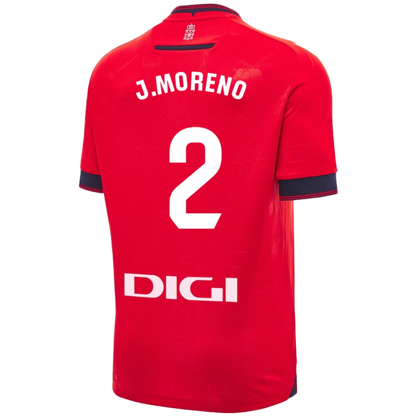 Criança Camisola Jorge Moreno #2 Branco Vermelho Principal 2024/25 Camisa Brasil