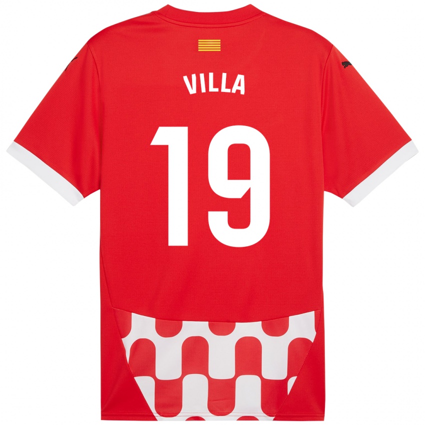 Criança Camisola Toni Villa #19 Branco Vermelho Principal 2024/25 Camisa Brasil