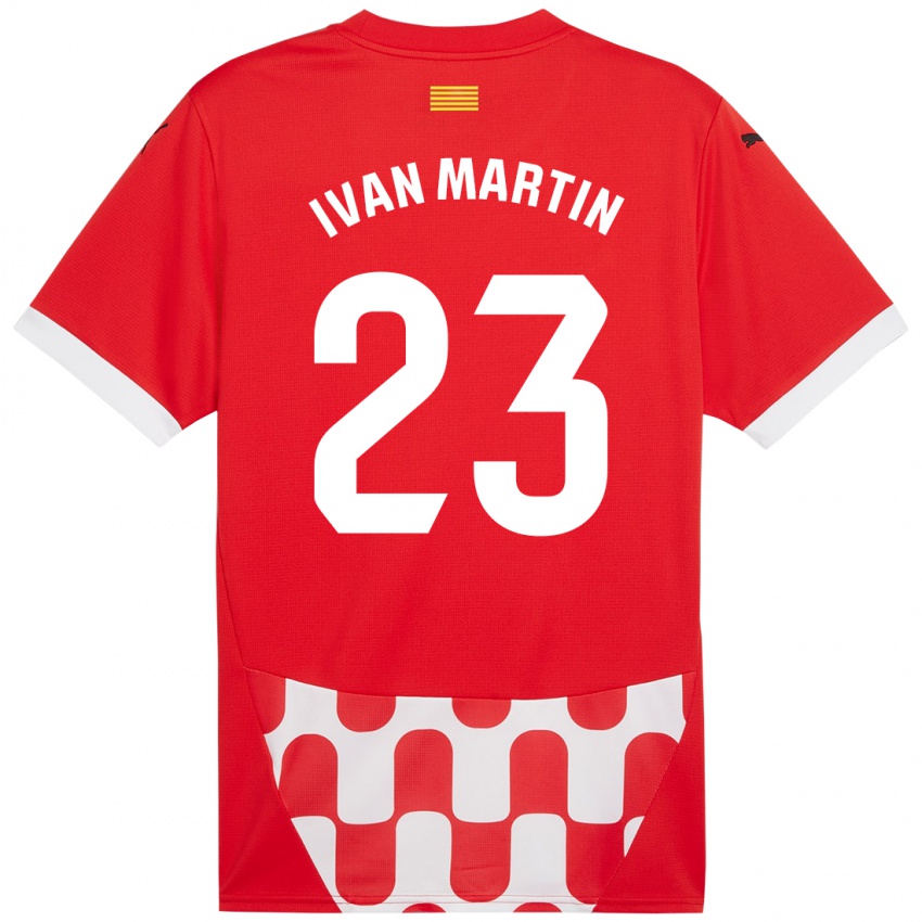 Criança Camisola Iván Martín #23 Branco Vermelho Principal 2024/25 Camisa Brasil