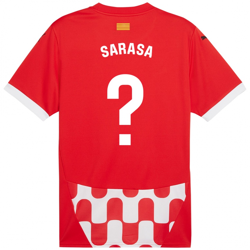 Criança Camisola Javier Sarasa #0 Branco Vermelho Principal 2024/25 Camisa Brasil