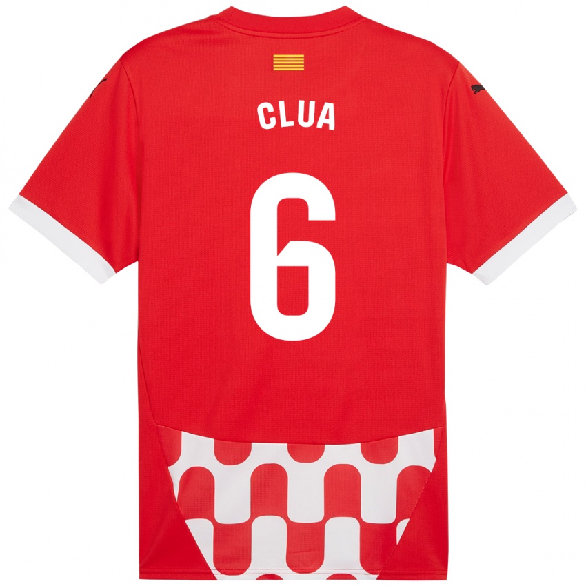 Criança Camisola Silvi Clua #6 Branco Vermelho Principal 2024/25 Camisa Brasil