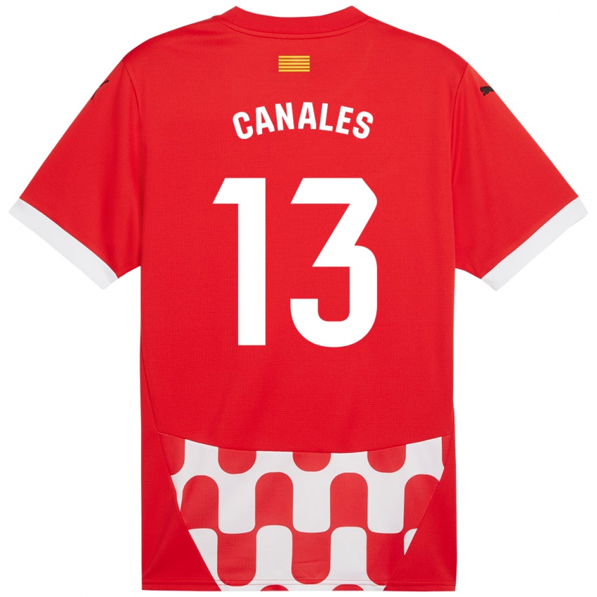 Criança Camisola Juanvi Canales #13 Branco Vermelho Principal 2024/25 Camisa Brasil