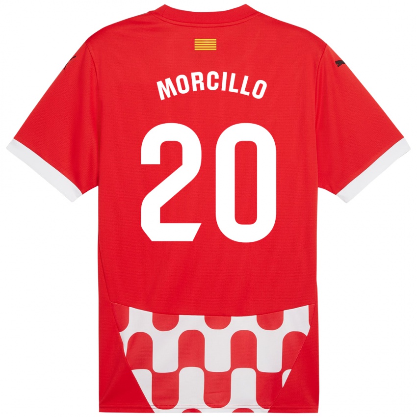 Criança Camisola Luis Morcillo #20 Branco Vermelho Principal 2024/25 Camisa Brasil