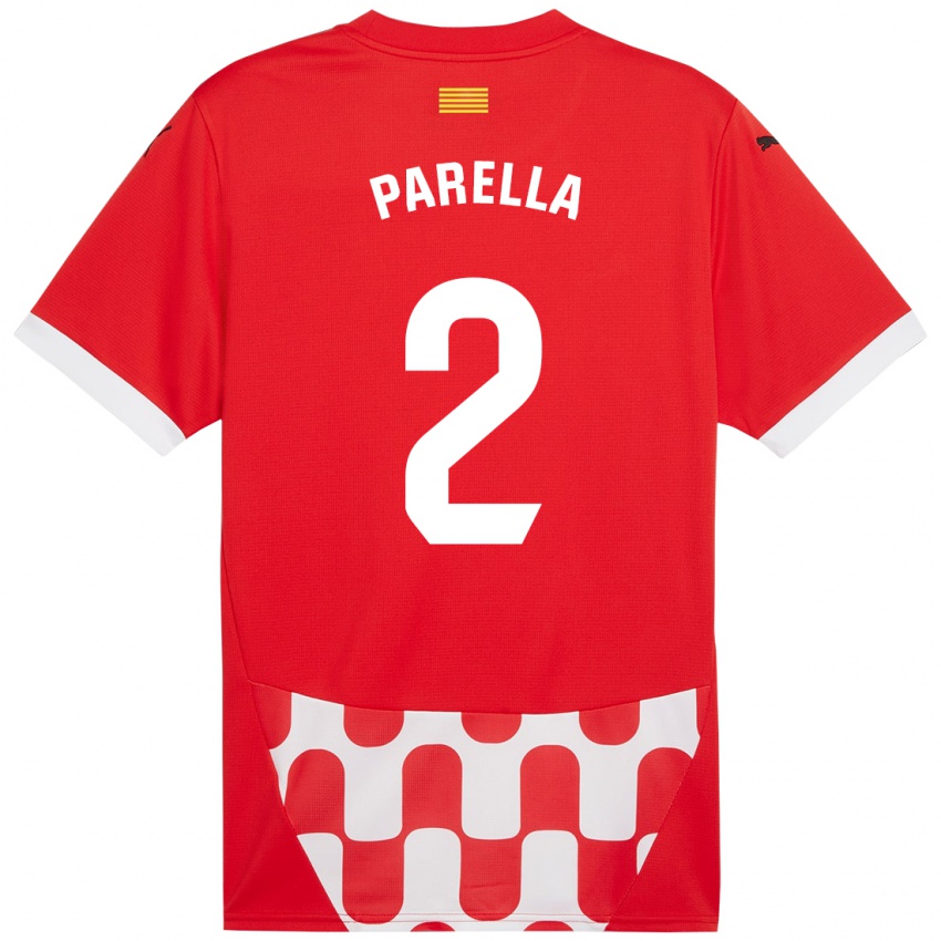 Criança Camisola Virginia Parella #2 Branco Vermelho Principal 2024/25 Camisa Brasil