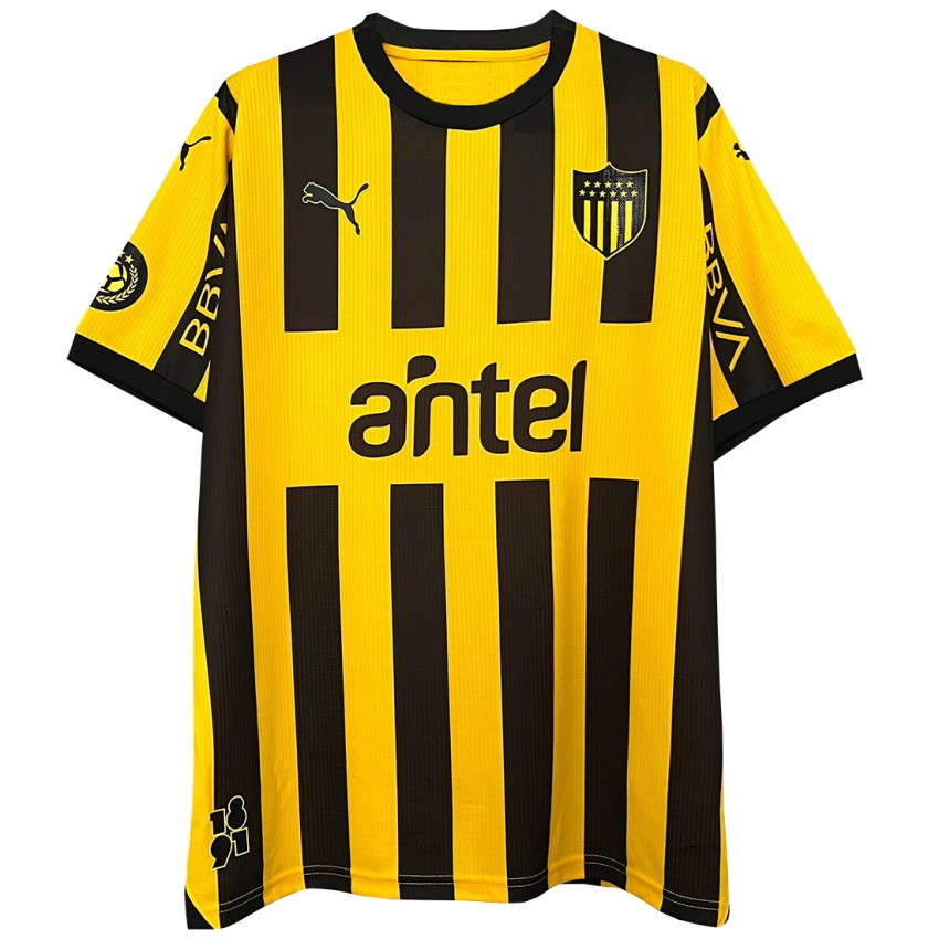 Criança Camisola Nahuel Acosta #33 Preto Amarelo Principal 2024/25 Camisa Brasil