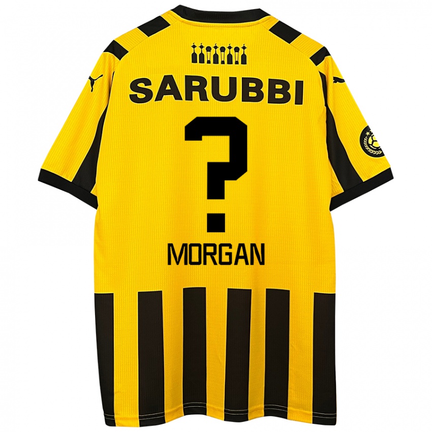 Criança Camisola Kevin Morgan #0 Preto Amarelo Principal 2024/25 Camisa Brasil