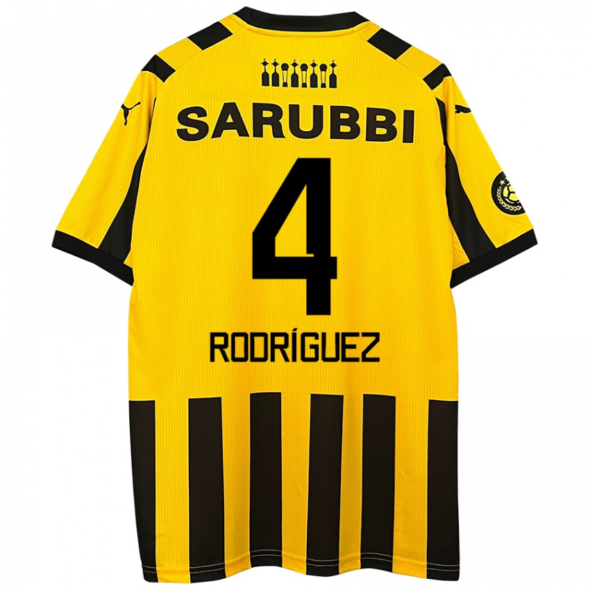 Criança Camisola Guzmán Rodríguez #4 Preto Amarelo Principal 2024/25 Camisa Brasil