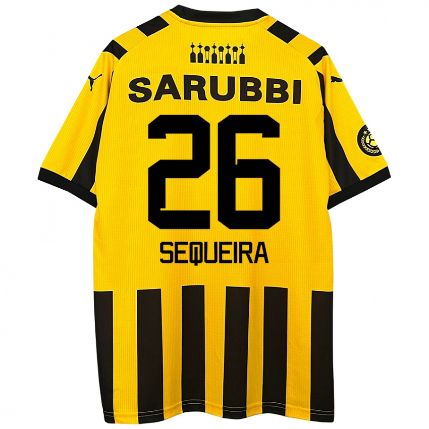 Criança Camisola Leonardo Sequeira #26 Preto Amarelo Principal 2024/25 Camisa Brasil