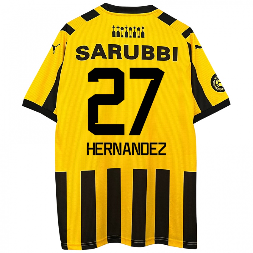 Criança Camisola Lucas Hernández #27 Preto Amarelo Principal 2024/25 Camisa Brasil