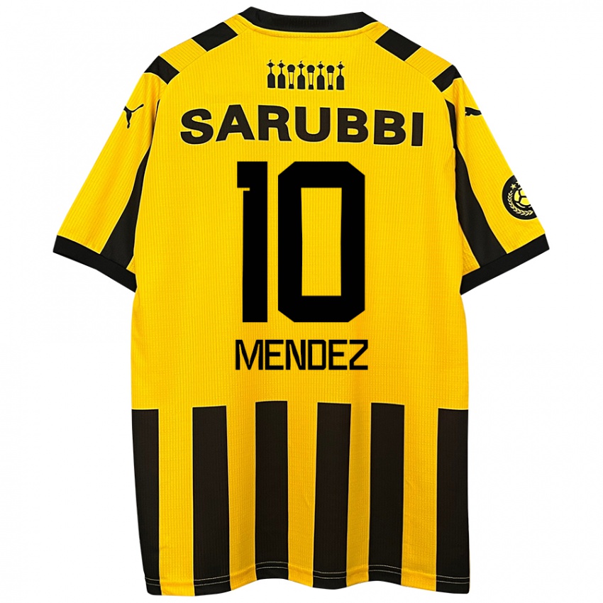 Criança Camisola Kevin Méndez #10 Preto Amarelo Principal 2024/25 Camisa Brasil